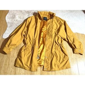 Andrew Marc Additions Jacket Unisex Men Mustard Yellow Size Large Mid Length Zip